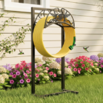 Rust-Resistant Garden Hose Holder with Hummingbird Pattern