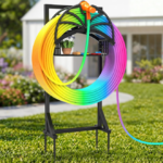 Freestanding Garden Hose Holder with Storage Basket