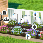 Quick-Connect Drip Irrigation Kit with Adjustable Nozzles and Sprinklers