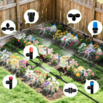Garden Drip Irrigation Kit with Nozzles, Tubing and Connectors
