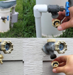 Lead-Free Brass Sprinkler Winterization Blowout Adapter with Quick-Connect Fitting, 2-Piece Set