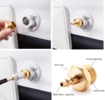Lead-Free Brass Sprinkler Winterization Blowout Adapter with Quick-Connect Fitting, 2-Piece Set - Image 2